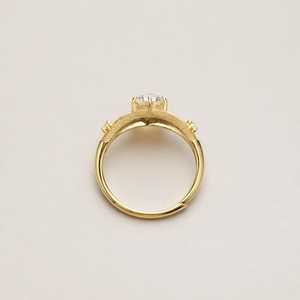 แหวนเพชรทรงเจ้าหญิงสไตล์อิตาลี 1.00 กะรัต เพชรเลี้ยงในห้องปฏิบัติการ ผิวขัดแบบ Brush Finish ทองคำแท้ 14K เครื่องประดับชั้นดี ของขวัญสำหรับคนรัก - Product Image 5
