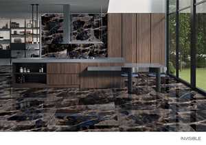 แผ่นเซรามิกตกแต่งผนังภายในลายไม้สีดำเงาสูง ขนาด 60x120 ซม. สไตล์โมเดิร์น - Product Image 5