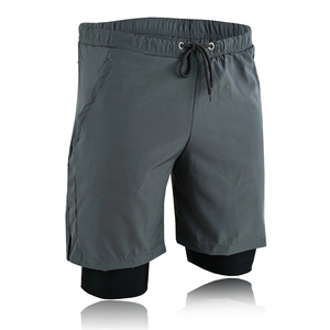Shorts de sport pour homme, taille mi-haute, en coton, doux, respirants, avec poches, style décontracté, en tissu tricoté AI-SH-47 - Product Image 1