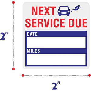 150 Etiquetas Rectangulares Transparentes para Automóviles, Recordatorio de Servicio de <span class=keywords><strong>Cambio</strong></span> de Aceite, Vencimiento de Servicio - Product Image 3