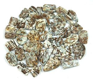 Radha Arts Astrophyllite Naturelle Druzy Cabochon en Vrac Lot en Gros Blanc Doré 25-45mm Formes Mixtes Tailles Personnalisables - Product Image 3