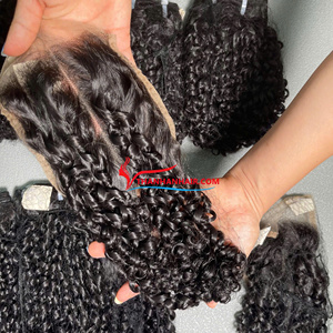 Raw Pixie <b>Curly</b> Hair <b>Extensions</b> 100% Human Hair Bundles Double Drawn Thick Ends Natural Texture Wholesale Ready To Ship - Product Image 6