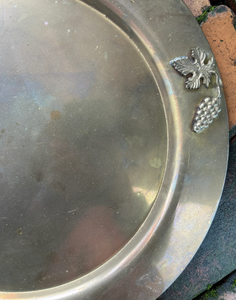 Assiette de service ronde plaquée argent, très vendue, faite à la main, en métal et acier, portable, accessoire de service alimentaire pour table. - Product Image 3