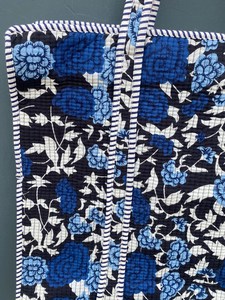 Quilted Cotton Bucket <b>Tote</b> <b>Bag</b> Jungle Print <b>Floral</b> Boho Style Large Capacity Unisex - Product Image 4