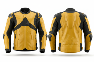 Vêtements de sécurité tendance, veste en cuir pour moto, armure de protection pour la conduite, respirante, rembourrée CE, coupe-vent, vestes de moto - Product Image 2