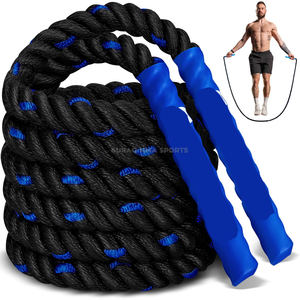 Corde à sauter en cuir avec poignée en bois, longueur réglable pour l'entraînement de boxe et les exercices de fitness - Product Image 1