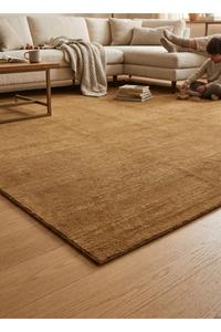 Scandinavian Wool Handmade <b>Thick</b> Area Rug Solid Color Rectangle Medium Pile Flat Weave Non-Slip Living Room Rug - Product Image 6