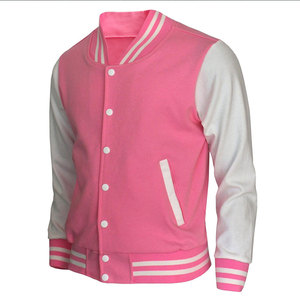 High Quality Custom Men's College Varsity <b>Jacket</b> Wool Body Stand Collar Embroidered Pockets Canvas Letterman Baseball <b>Jacket</b> - Product Image 1