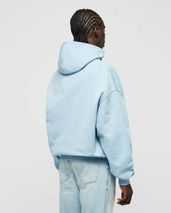 Sudaderas con capucha azul cielo personalizadas, de mezcla de algodón grueso, estilo oversize, para streetwear, marca privada, OEM, ODM - Product Image 2