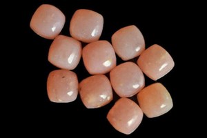 Opale rose naturelle en gros, cabochon coussin à dos plat, pierre précieuse en vrac pour la fabrication de bijoux, bagues, pendentifs, livraison en vrac - Product Image 4