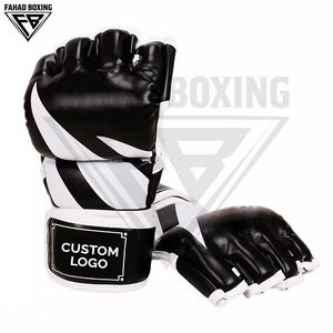 ถุงมือชกมวย MMA สีดำขาว คุณภาพสูง พรีเมียม ดีไซน์ใหม่ล่าสุด สำหรับผู้ชาย ป้องกันมือได้ดี - Product Image 2