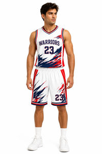 Professional Basketball Uniform Set Custom Design Sublimation Printing Jersey Shorts for Training and <b>Match</b> Wear - Product Image 3