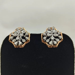 Pendientes de Diamantes de Oro de Primera Calidad con Diamantes Naturales, Joyería de Lujo para Novias y Bodas, Moda Fina al por Mayor para Mujer - Product Image 1