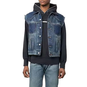 Gilet en jean respirant et personnalisé pour homme, nouvelle collection, 100 % haute qualité, dernier design, Haus Industries - Product Image 2