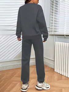 Ensemble de survêtement polaire pour femme, 2 pièces (sweat-shirt et pantalon de jogging), personnalisable, vente en gros, très demandé, premium, chaud pour l'hiver - Product Image 3