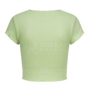 เสื้อครอปท็อปผู้หญิงสวมใส่สบาย เหมาะสำหรับใส่ทุกวัน สไตล์เรียบง่าย เสื้อครอปท็อปผู้หญิงน้ำหนักเบา เนื้อผ้านุ่ม เสื้อครอปท็อปตัวสั้น - Product Image 2
