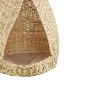 Tente de jeu Wigwam en rotin écologique de qualité supérieure pour enfants, tipi en osier pour tout-petits avec coussin, style bohème - Product Image 3