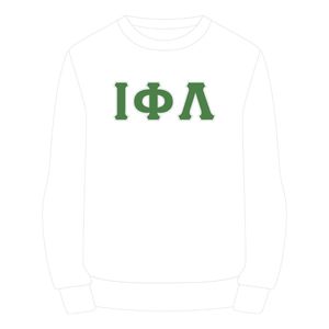 Sudadera blanca de la hermandad Iota Phi Lambda, ropa con letras griegas, top informal con cuello redondo para mujer, calidad premium - Product Image 1