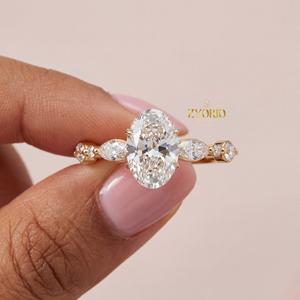 Oval Cut Lab Grown Diamond Engagement <b>Ring</b> 14K 18K Gold IGI Certified <b>Solitaire</b> Wedding <b>Ring</b> Women Luxury Bridal Jewelry - Product Image 1