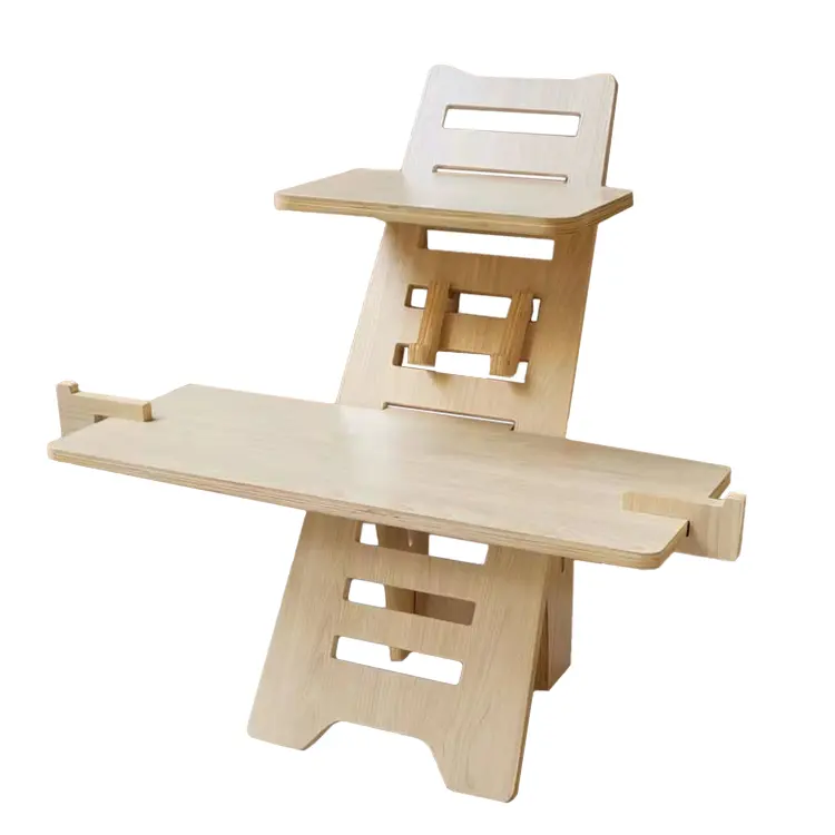 Venda direta da fábrica suporte de mesa com altura ajustável personalizado, quadro de madeira, suporte para mesa e laptop