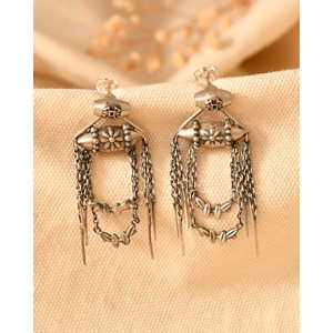 Samaira Fashion Meera Jaipur India <b>Dangle</b> <b>Silver</b> <b>Earrings</b> MTER534 - Product Image 3