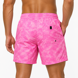 Custom <b>Men</b> Quick Dry Pink Beach Board Shorts | Sublimation Swim <b>Trunks</b> | Lightweight Polyester Swimwear with Elastic Drawstring - Product Image 4