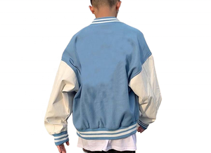 Veste universitaire en laine légère et respirante pour hommes personnalisée hiver style rue principale avec broderie en chenille et manches en cuir - Product Image 4