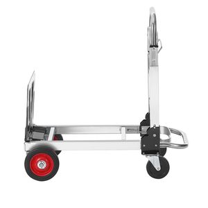Carrello Pieghevole in Alluminio 2 in 1, Capacità 400 Libbre, Carrello Industriale Resistente Pieghevole con Ruote in Gomma, Capacità di Carico 300kg - Product Image 6
