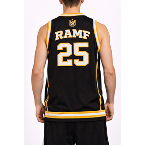 Ensemble d'uniformes de basketball pour hommes adultes - Nom et numéro personnalisés, 100% polyester, séchage rapide, respirant, maillots d'équipe imprimés par transfert thermique - Product Image 6