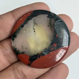 Pierre de sang naturelle mélangée, cabochons en vrac, pierres précieuses polies, pierre héliotrope pour la fabrication de bagues, pendentifs et bijoux - Product Image 2