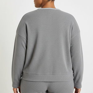 Prix de gros – Nouveauté : Sweat-shirts et sweats à capuche respirants en coton épais 100 %, couleur unie, col rond, fermeture éclair sur le devant, effet délavé pour l'hiver - Product Image 6