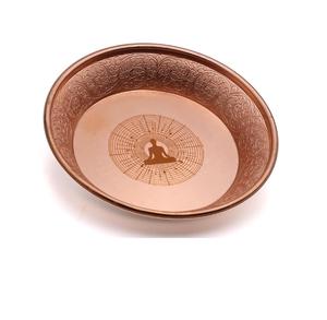 จานซอสสแตนเลสลายดอกไม้สลัก จานซอสขนาดเล็ก ชามใส่เครื่องปรุงทรงกลม ชามจิ้มซูชิ - Product Image 4