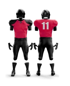 Breathable High Quality Adult American Football Jersey Training Uniforms Short Sleeves Plus Size Breathable Polyester Top Stitch - Product Image 6