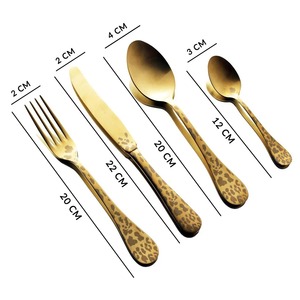 Classic Luxury Gold Cutlery – Elegant Stainless Steel Dining <b>Spoon</b> Fork Knife Set for Fine <b>Table</b> Setup - Product Image 1