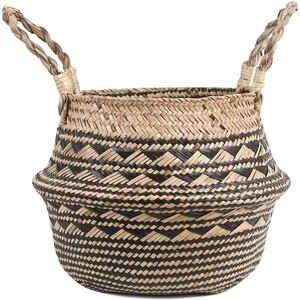 Lightweight Belly Seagrass Basket for Planting Tree and Flowers Handwoven Collection Round Shape for Outdoor and Baby Toys - Product Image 5