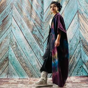 Personalizado bohemio blanco Digital estampado Floral mujer verano ropa de playa borla encaje manga larga abrigo Kimono Bata - Product Image 4