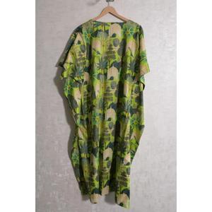 Vestido Kaftán de Algodón con Estampado de Bloques para Mujer, Estilo Bohemio, Maxi Floral, Ropa de Playa de Verano, Cintura Natural, Ecológico, Cómodo, para Resort - Product Image 5