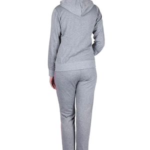 Ensemble de survêtement gris personnalisé pour femme : sweat à capuche zippé et pantalon de jogging assorti – Tenue de sport décontractée deux pièces - Product Image 3