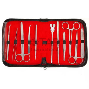 Kit d'instruments de suture chirurgicale orthopédique en acier inoxydable, ensemble de formation de 11 pièces pour la pratique de la suture et le débridage, instruments médicaux multi-plaies - Product Image 4
