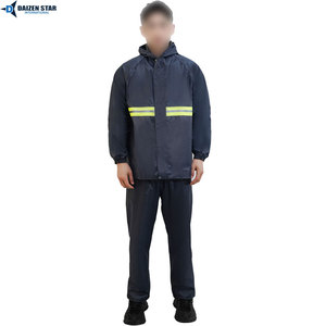 Unisex Hooded Casual Solid Waterproof Rainwear Suit for Industrial and Outdoor Use - Product Image 3