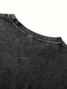 T-shirt personnalisé coupé et cousu, 100% coton, impression graphique, lavage à l'acide, vintage, grande taille, t-shirt oversize pour homme - Product Image 4