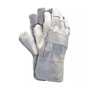 Gants de travail robustes en cuir de vachette pleine fleur et doublure polaire, résistants à la chaleur, pour l'industrie lourde, sécurité canadienne pour les riggers - Product Image 1