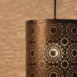 Lámpara Colgante Daystar Trade, Luz Blanca Cálida, Estilo Contemporáneo, Lámpara de Techo Interior, Patrón Circular Metálico, Antideslumbrante, 120W, 90 CRI - Product Image 3