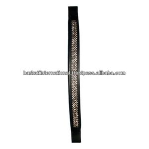 Bandas de cejas de cuero cómodas ecuestres Cierre de botón Bandas de cejas ostentosas - Product Image 2