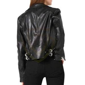 Veste en cuir pour femme, style streetwear, design tendance 2026, vestes en cuir pour femmes, vêtements pour femmes - Product Image 3