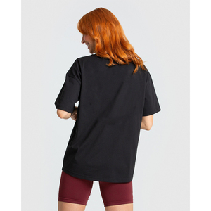 New Design Women <b>Black</b> O-Neck Short Sleeve Loose Women <b>Summer</b> Wear Fit Cotton Solid Color Casual Daily Wear <b>Top</b> Women <b>Summer</b> - Product Image 2
