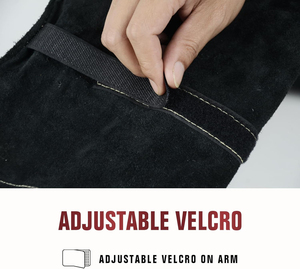 Mangas de Trabajo Resistentes al Calor de Alta Calidad, con Costuras de Kevlar y Cuero Vacuno, para Protección de Brazos de Soldador - Product Image 4