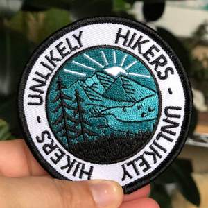Custom Irregular Nonwoven Felt 3D Embroidery <b>Patch</b> Rhinestones <b>Sew</b>-<b>On</b> Style Eco-Friendly Fabric Badge Mountain Design for Hats - Product Image 4