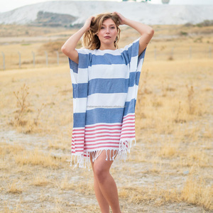Poncho de playa con capucha de algodón personalizado de alta calidad Toalla Fouta Diferentes diseños para adultos Fabricante indio - Product Image 5