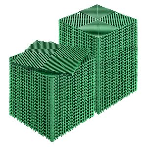 50 Pezzi Tappetini Modulari a Incastro 12x12 Antiscivolo Verdi in PP per Drenaggio, Tappeti Drenanti a Incastro, Pavimentazione in Gomma - Product Image 1